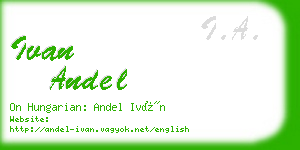 ivan andel business card